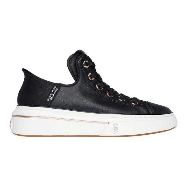 CALZADO CASUAL FEMENINO SKECHERS PREMIUM LEATHER SLIP-INS SNOOP ONE – OG BLACK