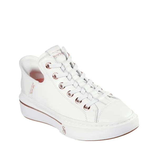 CALZADO CASUAL FEMENINO SKECHERS PREMIUM LEATHER SLIP-INS SNOOP ONE – OG WHITE