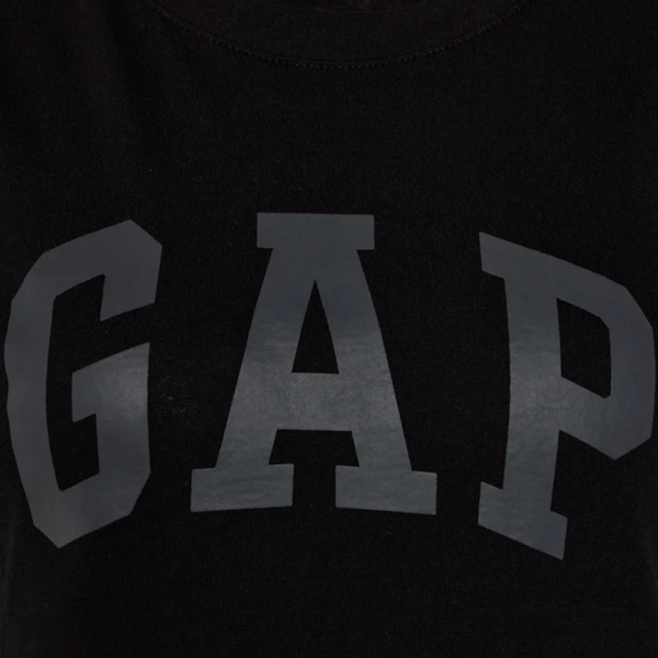 CAMISETA CASUAL FEMENINO GAP LOGOTIPO MANGAS CORTAS TRUE BLACK