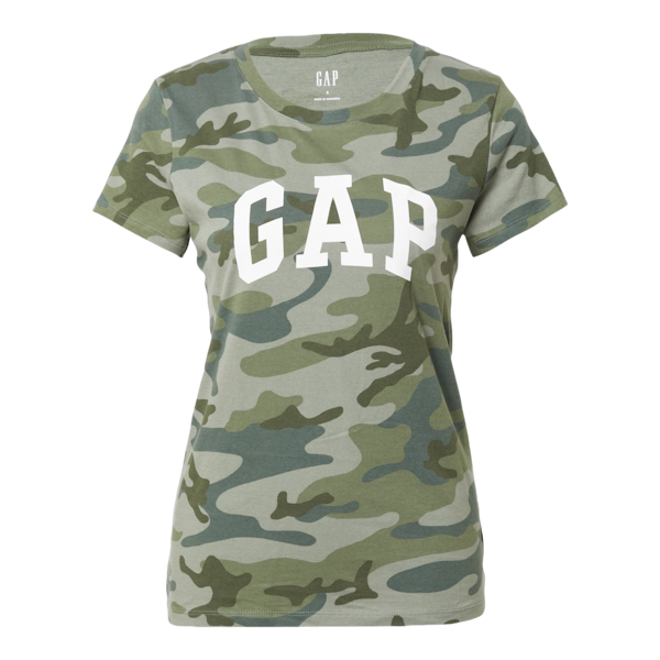 CAMISETA CASUAL FEMENINO GAP LOGOTIPO MANGAS CORTAS CAMOUFLAGE