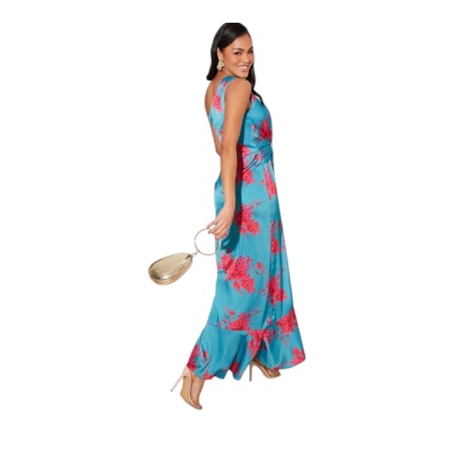 VESTIDO MIDI CHI CHI LONDON CON UN SOLO HOMBRO