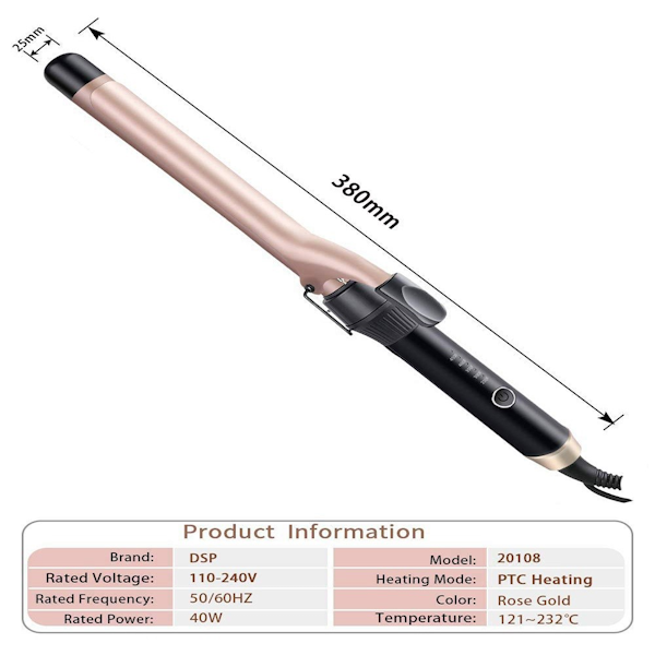 RIZADOR DE PELO DSP PROFESIONAL 25MM