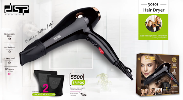 SECADOR DE PELO DSP PROFESIONAL 1000W