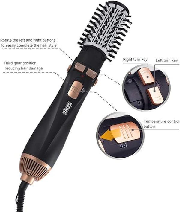 CEPILLO SECADOR DSP DE PELO AUTOMÁTICO 4 EN 1