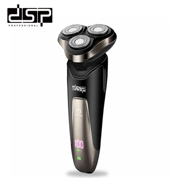 AFEITADORA ELÉCTRICA DSP ROTATIVA CON PANTALLA LED RESISTENTE AL AGUA