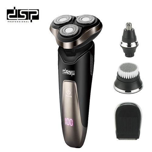 AFEITADORA ELÉCTRICA DSP ROTATIVA CON PANTALLA LED RESISTENTE AL AGUA