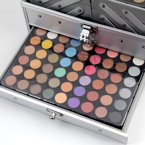 MALETA DE MAQUILLAJE MISS ROSE DE 4 NIVELES DE ALUMINIO