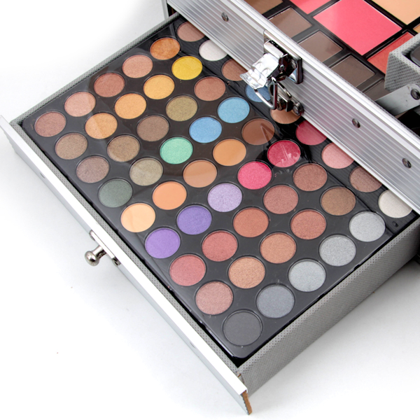 MALETA DE MAQUILLAJE MISS ROSE DE 4 NIVELES DE ALUMINIO