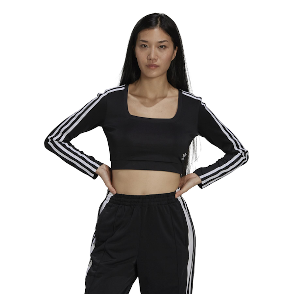 CAMISETA DEPORTIVO FEMENINO ADIDAS  ADICOLOR CLASSICS MANGAS LASRGAS CROPPED