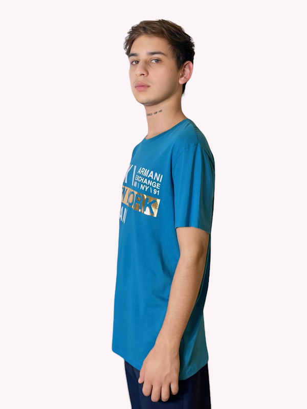 CAMISETA MASCULINO ARMANI EXCHANGE SLIM FIT MANGAS CORTAS