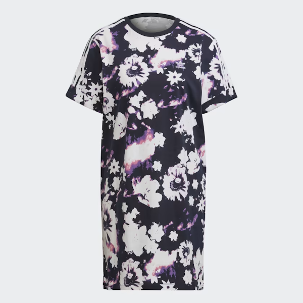 VESTIDO FEMENINO ADIDAS FLORAL MANGAS CORTAS