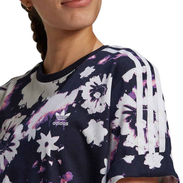 VESTIDO FEMENINO ADIDAS FLORAL MANGAS CORTAS