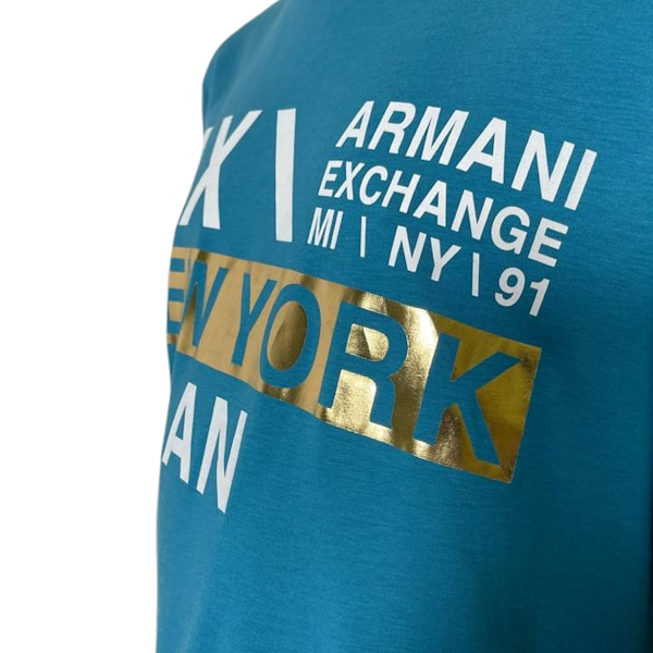 CAMISETA MASCULINO ARMANI EXCHANGE SLIM FIT MANGAS CORTAS