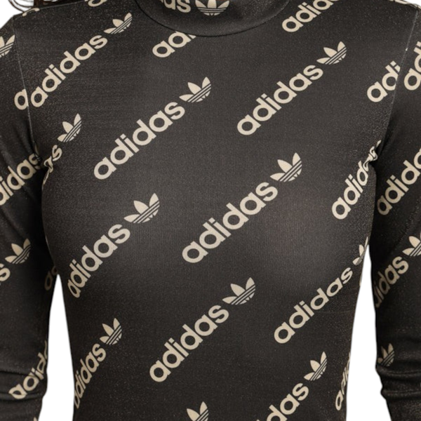 VESTIDO FEMENINO ADIDAS LOGOMANIA REPEAT MANGAS LARGAS