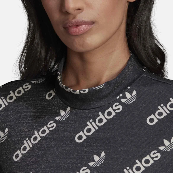 VESTIDO FEMENINO ADIDAS LOGOMANIA REPEAT MANGAS LARGAS
