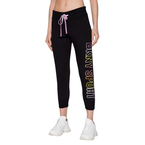 PANTALÓN DEPORTIVO FEMENINO DKNY CROPPED OMBRE LOGO JOGGER