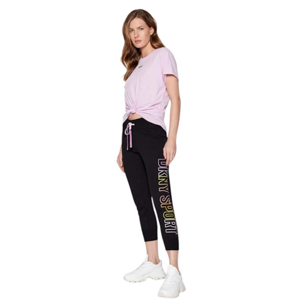 PANTALÓN DEPORTIVO FEMENINO DKNY CROPPED OMBRE LOGO JOGGER