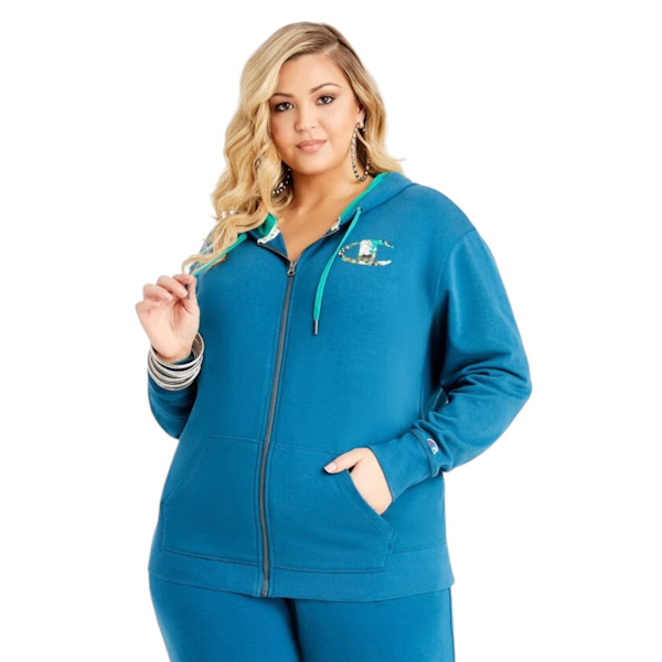 HOODIE FEMENINO CHAMPION PLUS CAMPUS FRENCH T CON CREMALLERA