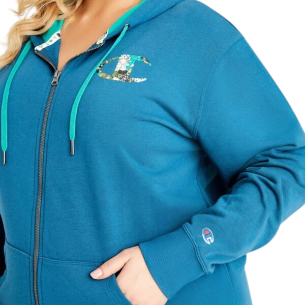 HOODIE FEMENINO CHAMPION PLUS CAMPUS FRENCH T CON CREMALLERA