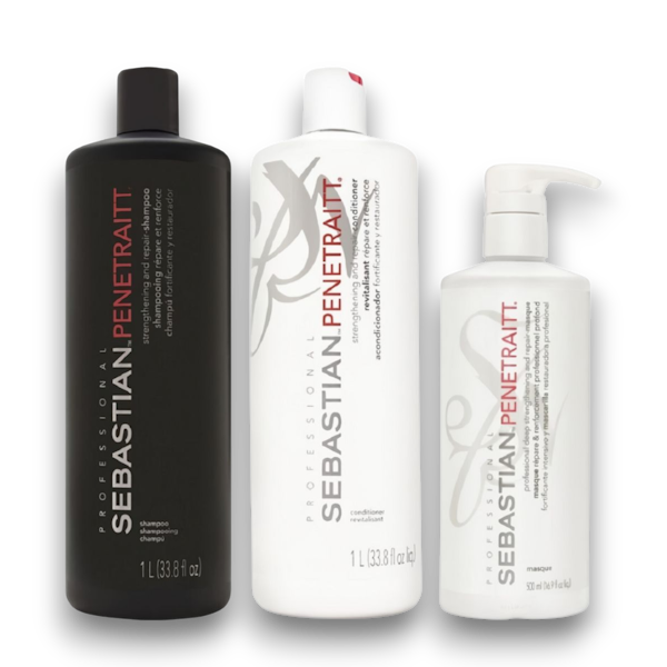 SET CAPILAR SEBASTIAN PENETRAIT SHAMPOO + ACONDICIONADOR 1LT + MÁSCARA 500ML