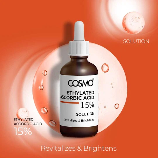 SÉRUM FACIAL COSMO ETHYLATED ASCORBYL ACID 15% SOLUTION 30ML