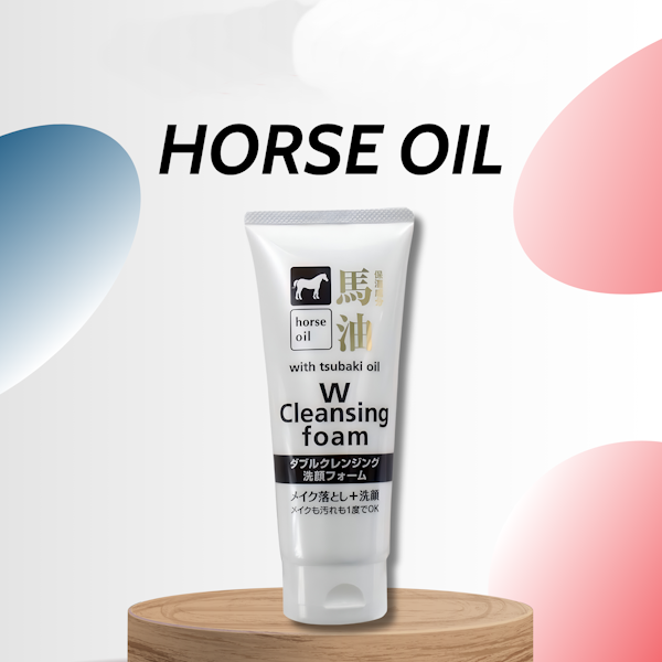 ESPUMA LIMPIADOR FACIAL KUMANO YUSHI HORSE OIL WITH TSUBAKI OIL 130GR