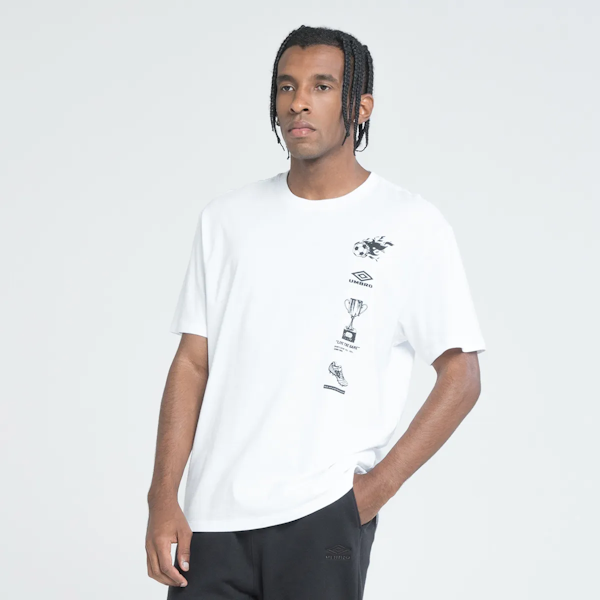 CAMISETA CASUAL MASCULINO UMBRO FIRE BALL MANGAS CORTAS