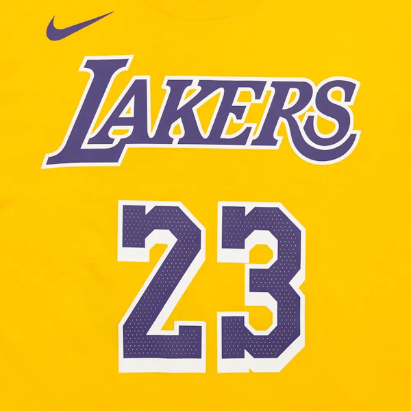 CAMISETA DEPORTIVO MASCULINO NIKE NBA LEBRON JAMES LOS ANGELES LAKERS MANGAS CORTAS
