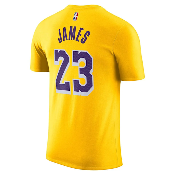CAMISETA DEPORTIVO MASCULINO NIKE NBA LEBRON JAMES LOS ANGELES LAKERS MANGAS CORTAS