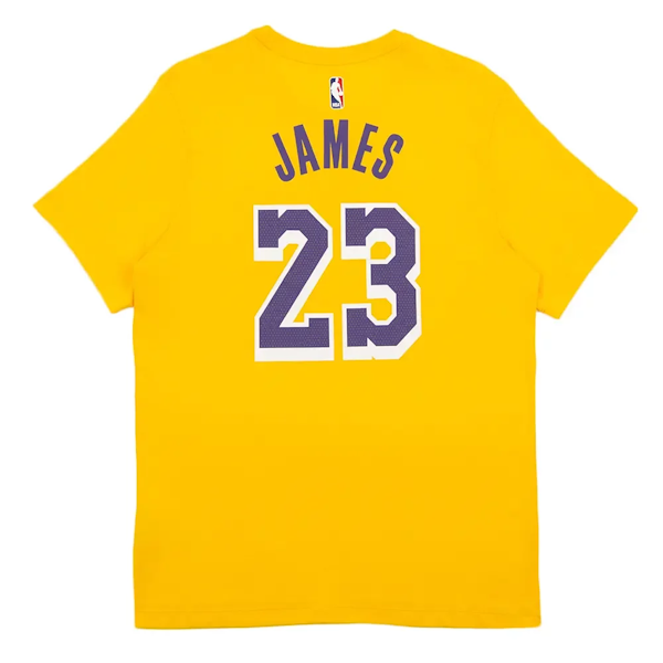 CAMISETA DEPORTIVO MASCULINO NIKE NBA LEBRON JAMES LOS ANGELES LAKERS MANGAS CORTAS