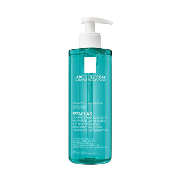 GEL LIMPIADOR LA ROCHE POSAY EFFACLAR MICRO EXFOLIANTE PURIFICANTE FACIAL Y CORPORAL 400ML