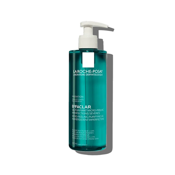 GEL LIMPIADOR LA ROCHE POSAY EFFACLAR MICRO EXFOLIANTE PURIFICANTE FACIAL Y CORPORAL 400ML