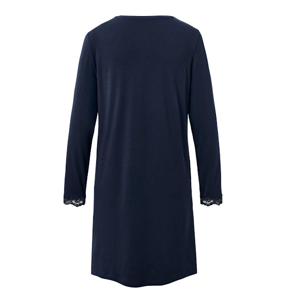 CAMISÓN FEMENINO TCHIBO CON RIBETE DE ENCAJE MANGAS LARGAS
