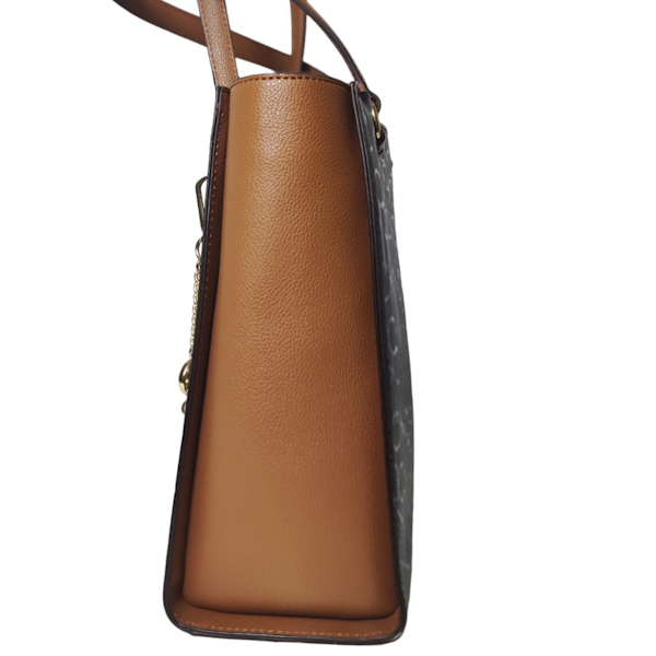 BOLSO DE MANO FEMENINO CALVIN KLEIN MAVIS LOGO TOTE BRN