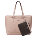 BOLSO DE MANO FEMENINO GUESS MEDFORD TOTE BEIGE