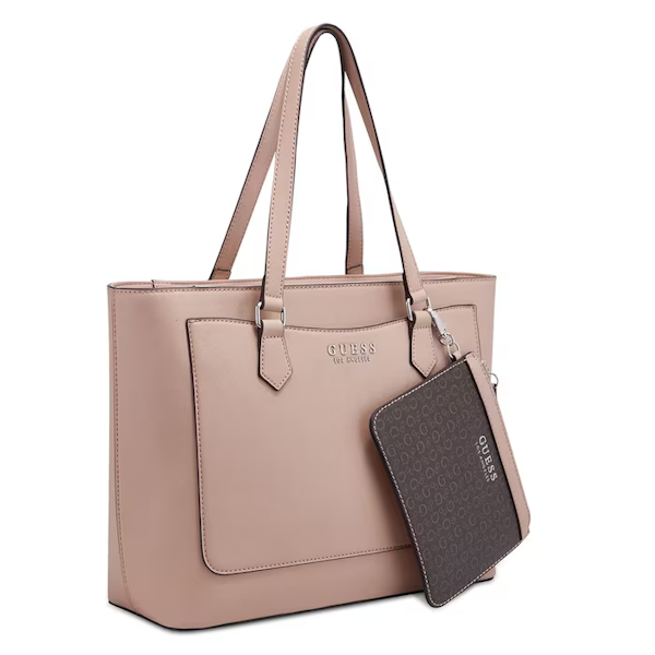 BOLSO DE MANO FEMENINO GUESS MEDFORD TOTE BEIGE