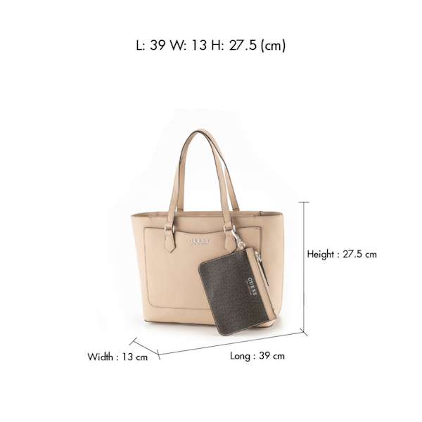 BOLSO DE MANO FEMENINO GUESS MEDFORD TOTE BEIGE