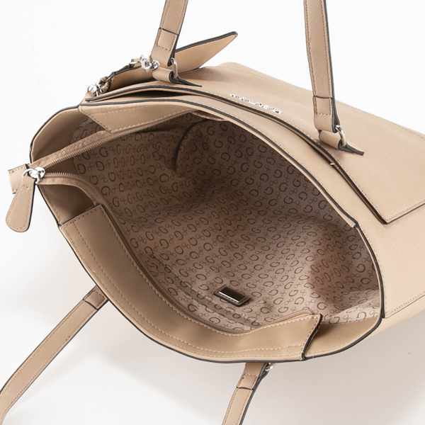 BOLSO DE MANO FEMENINO GUESS MEDFORD TOTE BEIGE