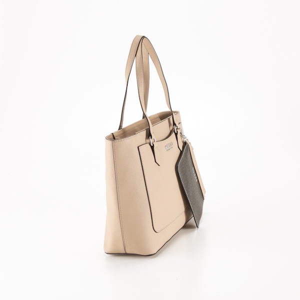BOLSO DE MANO FEMENINO GUESS MEDFORD TOTE BEIGE