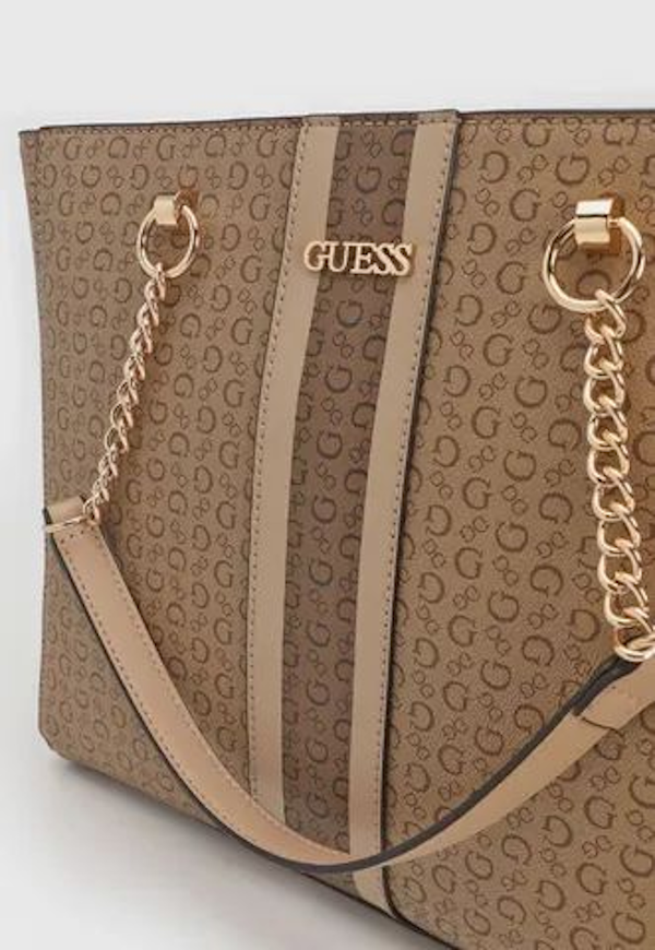 BOLSO FEMENINO GUESS FACTORY TOTE CAFÉ