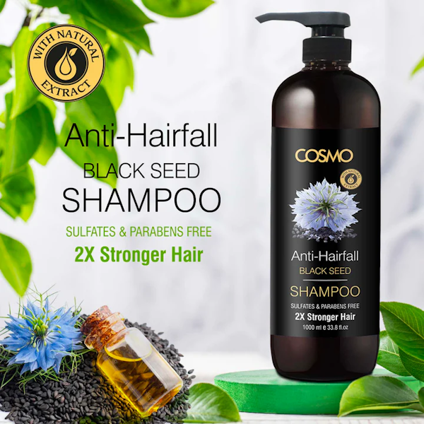 SHAMPOO CAPILAR COSMO BLACK SEED ANTI-CAÍDA 1000ML