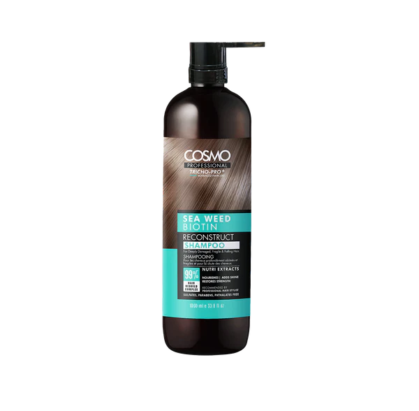 SHAMPOO CAPILAR COSMO PROFESIONAL SEA WEED BIOTIN RECONSTRUCTIVO 1000ML
