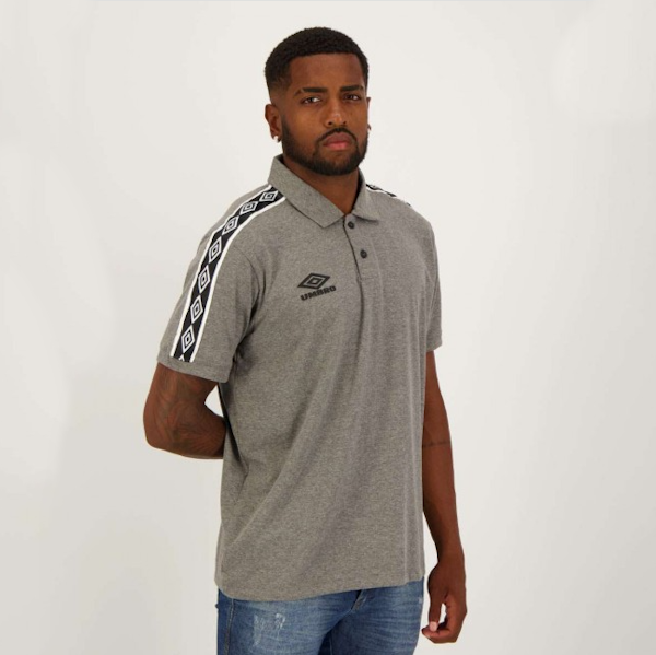 CAMISETA POLO CASUAL MASCULINO UMBRO TRADITIONAL CLUB MANGAS CORTAS