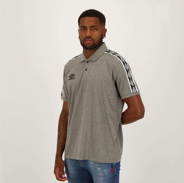 CAMISETA POLO CASUAL MASCULINO UMBRO TRADITIONAL CLUB MANGAS CORTAS