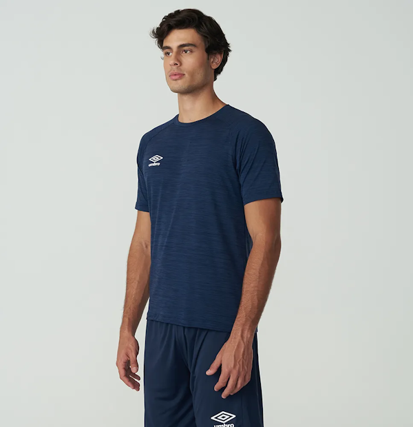CAMISETA DEPORTIVO MASCULINO UMBRO BLEND TAPE MANGAS CORTAS
