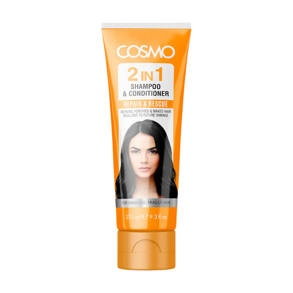 SHAMPOO &amp; ACONDICIONADOR CAPILAR COSMO REPAIR &amp; RESQUE 2 EN 1 275ML
