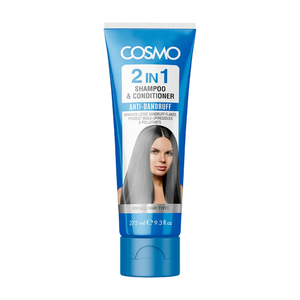 SHAMPOO &amp; ACONDICIONADOR CAPILAR COSMO ANTI-DANDRUFF 2 EN 1 275ML