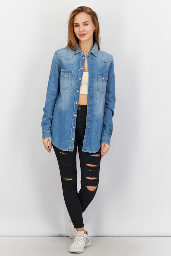 CAMISA FEMENINO DIESEL PRATT MANGAS LARGAS