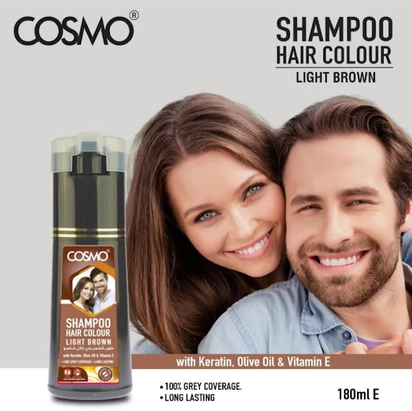 SHAMPOO CAPILAR COSMO HAIR COLOUR LIGHT BROWN 180ML