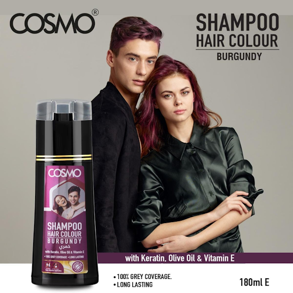 SHAMPOO CAPILAR COSMO HAIR COLOUR BURGUNDY 180ML
